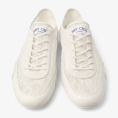 Jimmy Choo Beige Calf Leather Bos Taurus Athletic Sneakers In Neutral