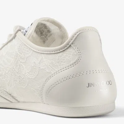 Jimmy Choo Beige Calf Leather Bos Taurus Athletic Sneakers In Neutral