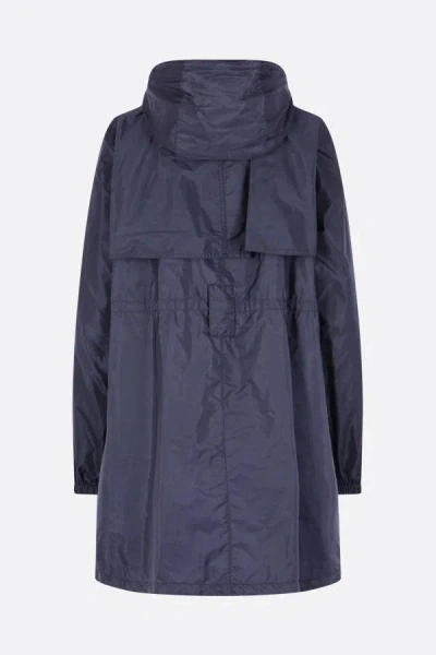 Prada Re-nylon Parka Coat In Blue