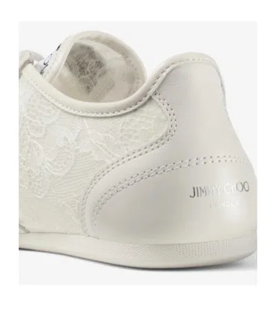 Jimmy Choo Beige Calf Leather Bos Taurus Athletic Sneakers In Neutral