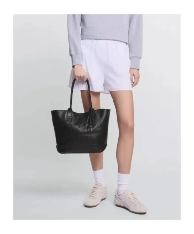Hogan Address Shopping Bag Small In Black