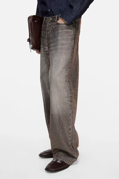 Acne Studios Belt Loop Jeans In Gray