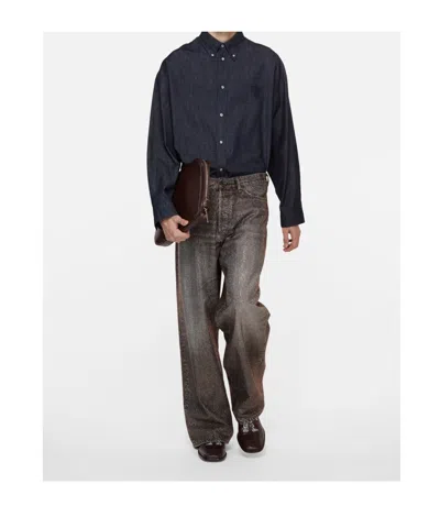 Acne Studios Belt Loop Jeans In Gray