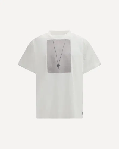 Mm6 Maison Margiela T-shirt With A Digitally Inspired Key Print On The Chest In White