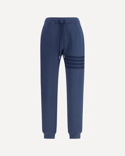 Thom Browne Blue Overdyed Solid Loopback 4 Bar Sweatpants In Blue
