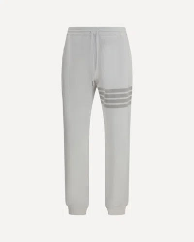 Thom Browne Solid Loopback Overdyed 4-bar Sweatpants In Gray
