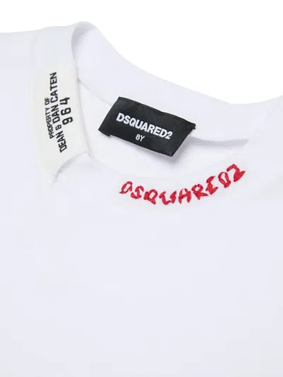 Dsquared2 Embroidered Slouch T-shirt In White