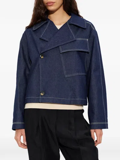 Ps By Paul Smith Buttoned Cotton Jacket In Blue