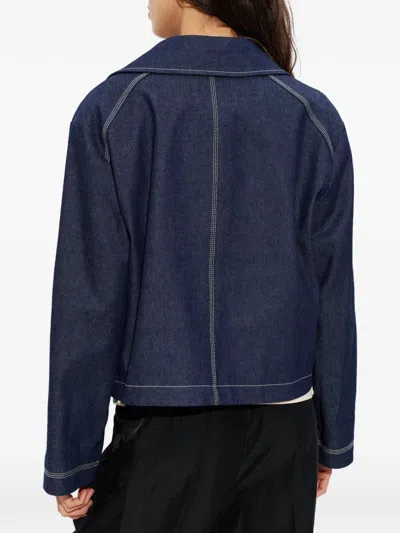 Ps By Paul Smith Buttoned Cotton Jacket In Blue