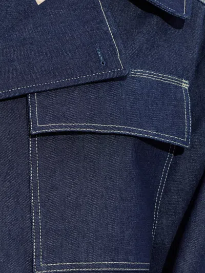 Ps By Paul Smith Buttoned Cotton Jacket In Blue