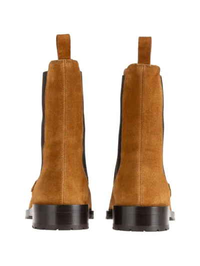 Ferragamo Leather Boots In Yellow