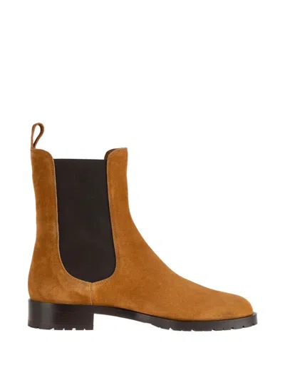 Ferragamo Leather Boots In Yellow