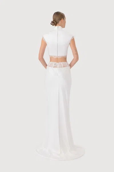 Sau Lee Lila Satin Top In White