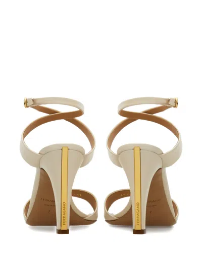 Ferragamo Strap Sandals In Neutral