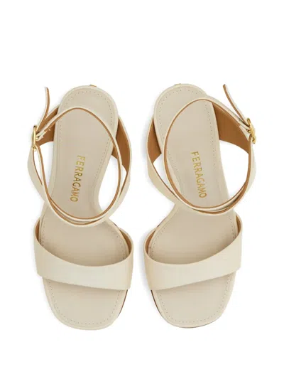 Ferragamo Strap Sandals In Neutral