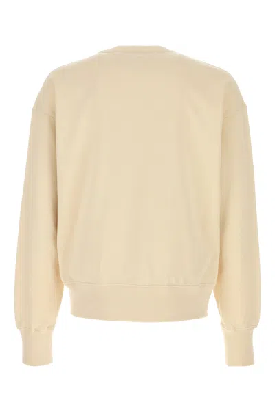 Alexander Mcqueen Crewneck Cotton Pullover Sweatshirt In Neutral