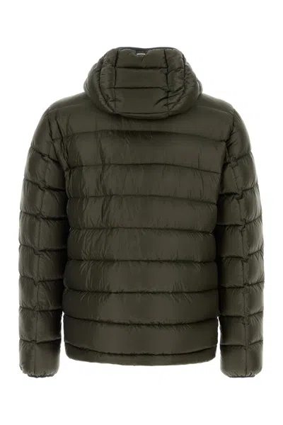 Herno Olive Green Nylon Down Jacket In Green