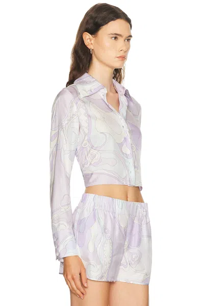 Pucci Long Sleeve Shirt In Multi