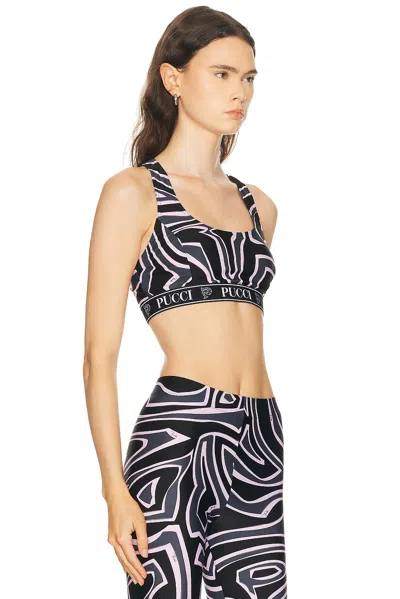 Pucci Labyrinth Print Top In Black