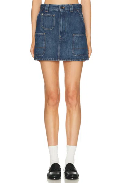Givenchy Denim Skirt Featuring Belt Loops Pockets Stitching In Blue