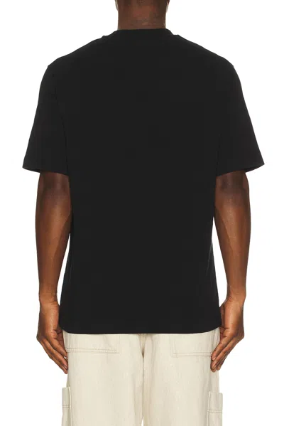 Jacquemus Minimalist Black Short-sleeve Cotton T-shirt With Patch Detail