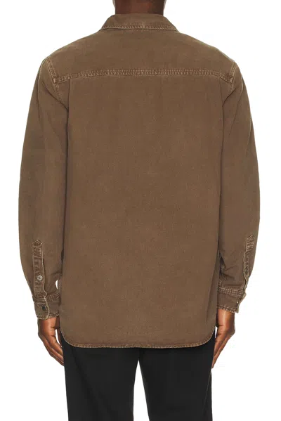 Samsoe & Samsoe Sadamon Denim Overshirt In Brown