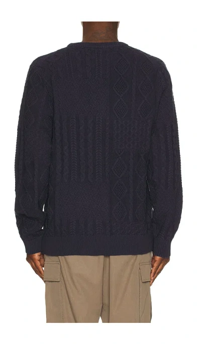 Rhythm Patchwork Sweater In Blue