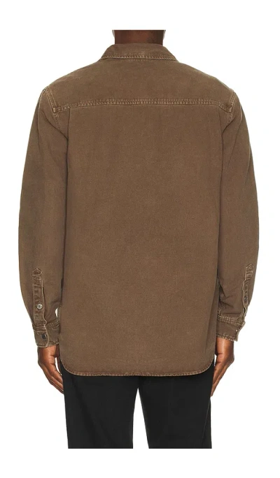 Samsoe & Samsoe Sadamon Denim Overshirt In Brown