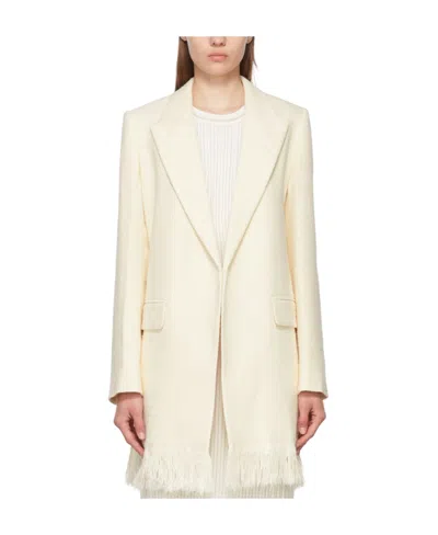 Chloé Cut Short Coat In White