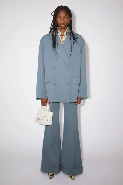 Acne Studios Double-breasted Button-fastening Jacket In Blue