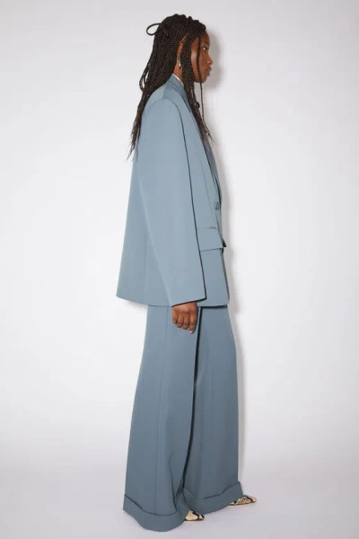 Acne Studios Double-breasted Button-fastening Jacket In Blue