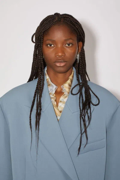 Acne Studios Double-breasted Button-fastening Jacket In Blue