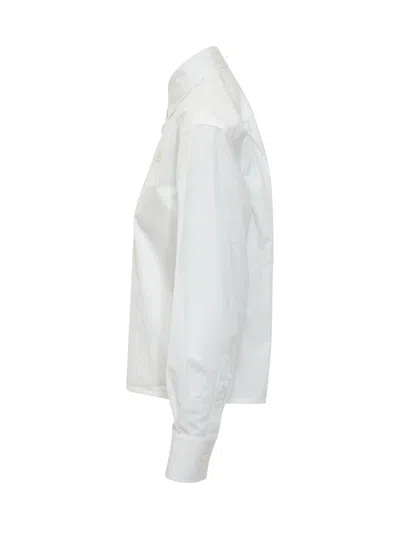 Off-white White Regular Logo Patch Shirt In White