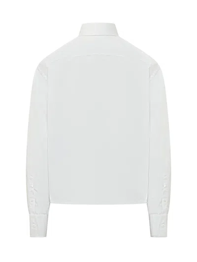 Off-white White Regular Logo Patch Shirt In White