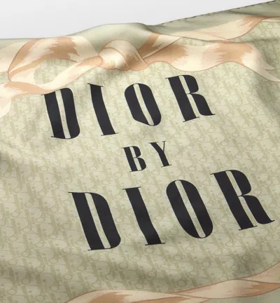 Dior Printed Square Scarf In Brown