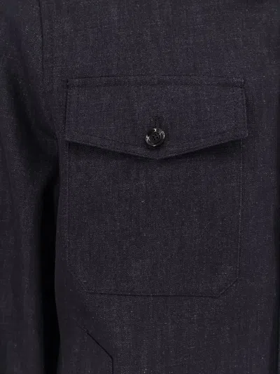 Lardini Lapel Jacket In Black