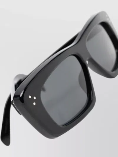 Celine Sunglasses Rectangular Frame Curved Tips Studs In Black