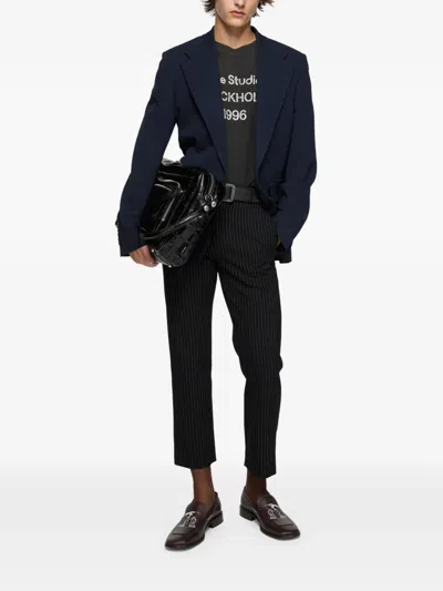 Acne Studios Notched-lapel Jacket In Blue
