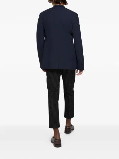 Acne Studios Notched-lapel Jacket In Blue