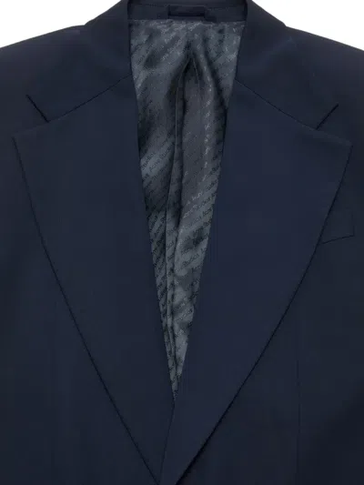 Acne Studios Notched-lapel Jacket In Blue