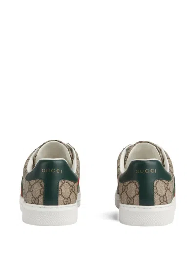 Gucci Men Ace Supreme Gg Fabric Low-top Sneakers In Multi