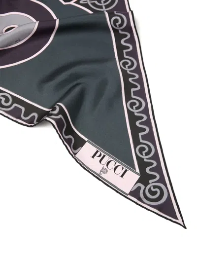 Pucci Triangle Scarf Abstract Pattern Design In Multi