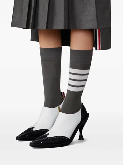 Thom Browne 90mm Wingtip Leather Boots In Multi