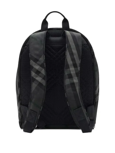 Burberry Check-pattern Knight-plaque Backpack In Gray