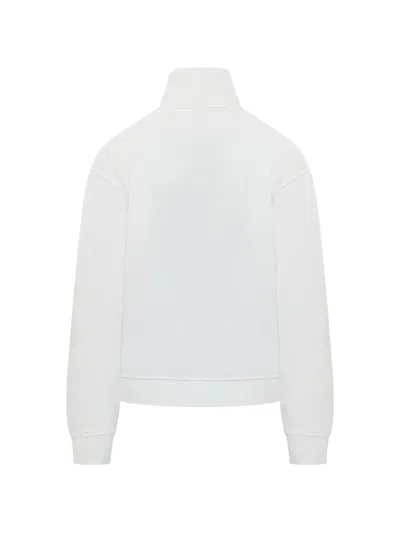 Dsquared2 White Logo Mock Collar Sweatshirt In White
