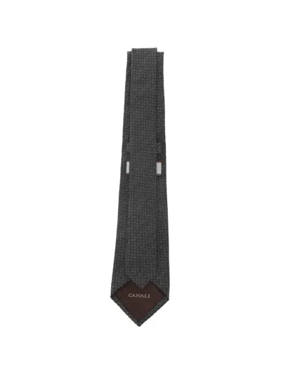 Canali Dotted Tie In Gray