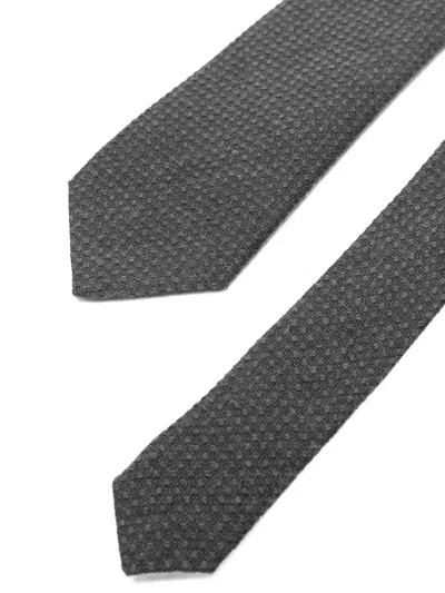 Canali Dotted Tie In Gray