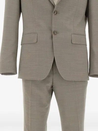 Hugo Boss Micro-pattern Suit In Neutral