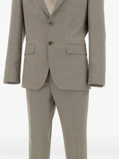 Hugo Boss Micro-pattern Suit In Neutral