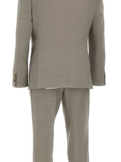 Hugo Boss Micro-pattern Suit In Neutral
